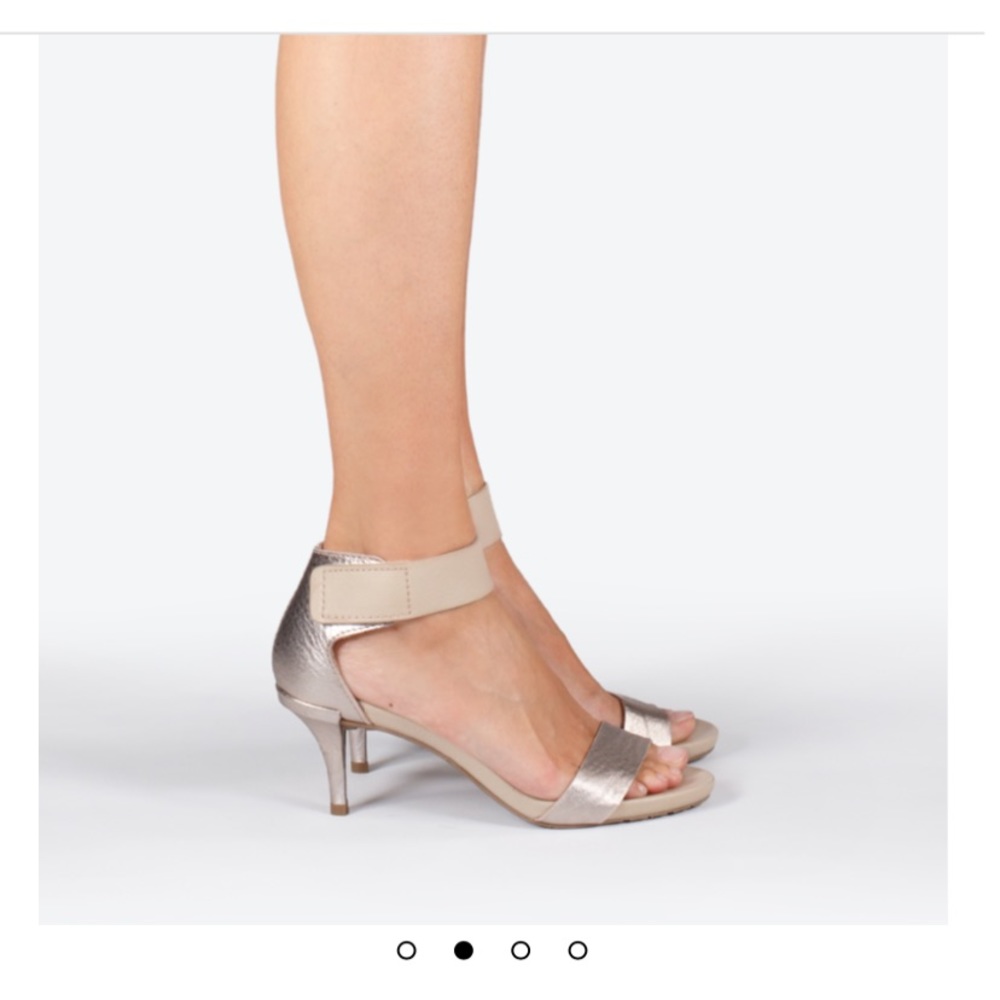 PEDRO GARCIA Crystal Metallic Women’s Leather Heeled Sandals